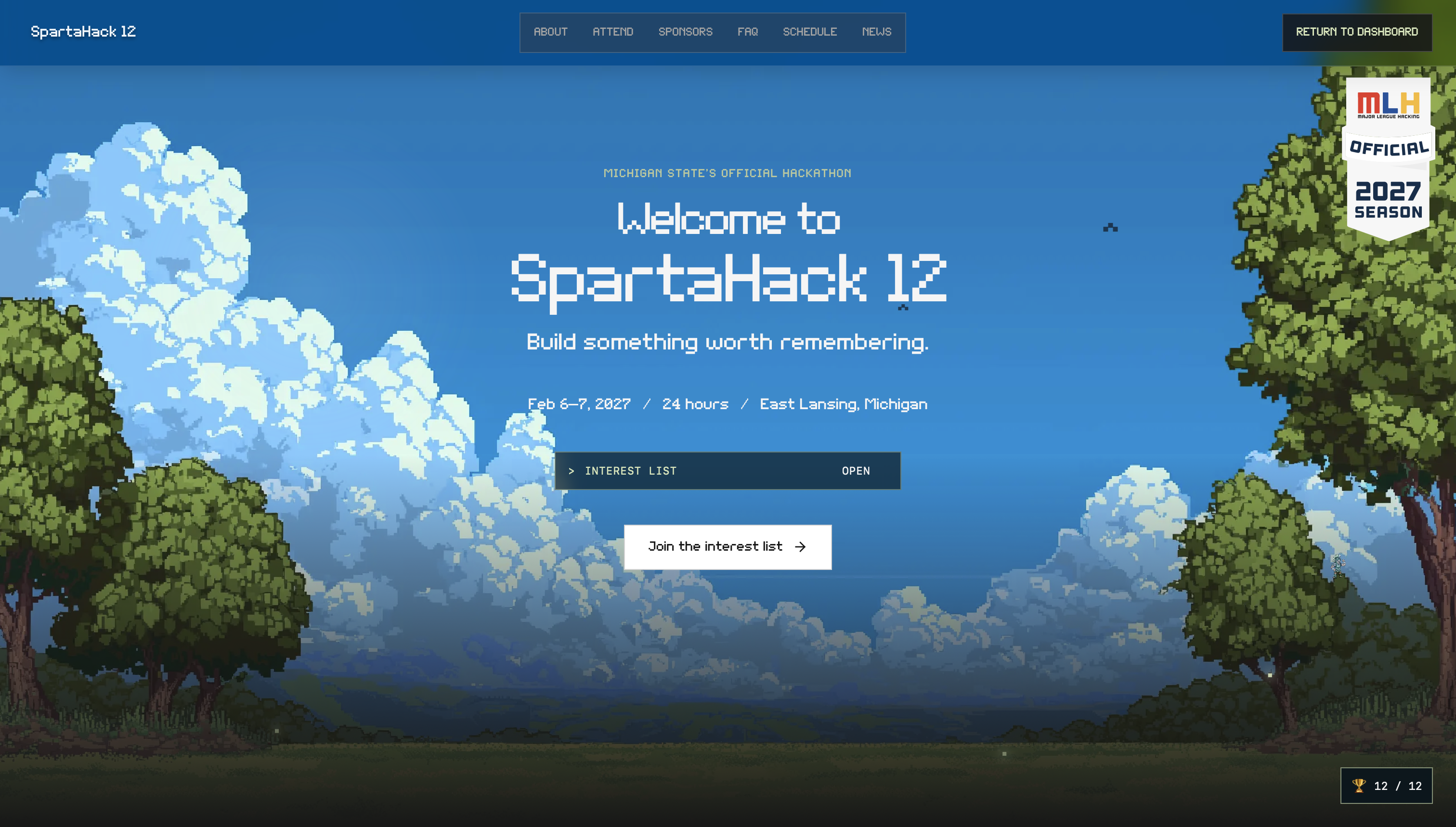 SpartaHack 12 Platform preview